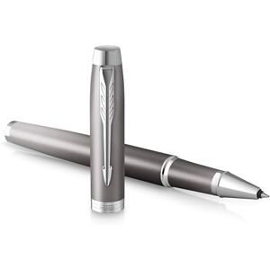 PARKER IM Writing Rituals Rollerball Pen, Grey Finish with Gradient, Chrome Trims, Fine Point, Black Ink, Gift Box PARKER IM Writing Rituals Rollerball Pen, Grey Finish with Gradient, Chrome Trims, Fine Point, Black Ink, Gift Box