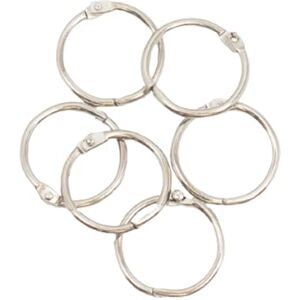 Craftelier Set of 6 Metal Ring Rings for Binding Ideal for Scrapbooking and Crafts Rings for Albums, Notebooks, Planners or Planners Size Diameter 30 mm – Silver Craftelier Set of 6 Metal Ring Rings for Binding Ideal for Scrapbooking and Crafts Rings for Albums, Notebooks, Planners or Planners Size Diameter 30 mm – Silver