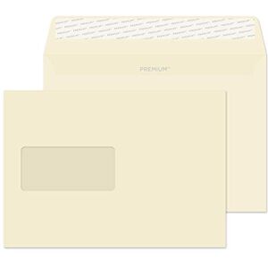 Blake Business C5 162 x 229 mm 120 gsm Peel & Seal Window Wallet Envelopes (61708) Cream Wove Pack of 500 Blake Business C5 162 x 229 mm 120 gsm Peel & Seal Window Wallet Envelopes (61708) Cream Wove Pack of 500