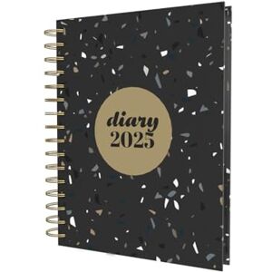 Collins Scandi 2025 Diary A5 Day to Page Journal with Appointments NEW Black Terrazzo (E-PW51.BLTZ-25) Daily Planner with Hardback Wiro-Bound Covers and Recycled Paper Collins Scandi 2025 Diary A5 Day to Page Journal with Appointments NEW Black Terrazzo (E-PW51.BLTZ-25) Daily Planner with Hardback Wiro-Bound Covers and Recycled Paper