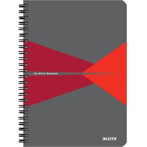 Leitz Office College Pad A5 Squared Notebook with Spiral Bound & Cardboard Cover, 360 Degree Opening, 180 Pages/90 Sheets FSC-Certified Paper (80 g/m²), for Office and School, Red, 44581025 Leitz Office College Pad A5 Squared Notebook with Spiral Bound & Cardboard Cover, 360 Degree Opening, 180 Pages/90 Sheets FSC-Certified Paper (80 g/m²), for Office and School, Red, 44581025