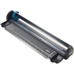 Avery Compact Paper Cutter Trimmer, Black and Teal, 12 Sheet Capacity, A3CT Avery Compact Paper Cutter Trimmer, Black and Teal, 12 Sheet Capacity, A3CT