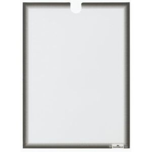 Durable Document Holder A4 Self-Adhesive UV-Resistant and Removable Perfect for Internal Signage Displays Pack of 5 Frames Grey Durable Document Holder A4 Self-Adhesive UV-Resistant and Removable Perfect for Internal Signage Displays Pack of 5 Frames Grey