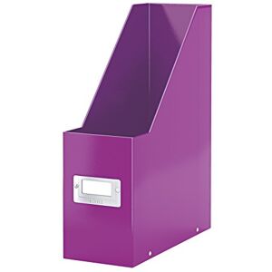 Leitz Magazine File Holder, A4, Cardboard Document Storage Box with Label, Foldable, for Home, Office & School, Click and Store Range 60470062 Purple Leitz Magazine File Holder, A4, Cardboard Document Storage Box with Label, Foldable, for Home, Office & School, Click and Store Range 60470062 Purple