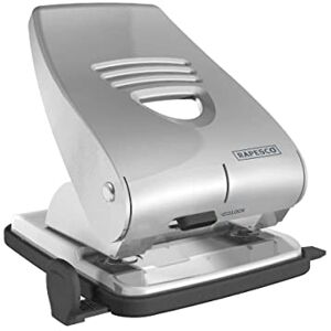 Rapesco 1024 Heavy Duty 835 2-Hole Metal Punch, 40 Sheet Capacity, Silver Rapesco 1024 Heavy Duty 835 2-Hole Metal Punch, 40 Sheet Capacity, Silver