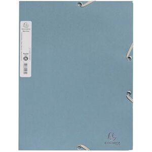 Exacompta Ref 55232E Box of 25 Autentik Elastic folders 3 Flap Pockets Made of Recycled Card 400 g/m2 Size 24 x 32 cm for A4 documents Blue Grey Exacompta Ref 55232E Box of 25 Autentik Elastic folders 3 Flap Pockets Made of Recycled Card 400 g/m2 Size 24 x 32 cm for A4 documents Blue Grey