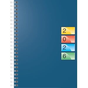 BRUNNEN DATAline Book Calendar Model 796 40 2026 A5, Cardboard, Blue BRUNNEN DATAline Book Calendar Model 796 40 2026 A5, Cardboard, Blue