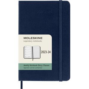 Moleskine Weekly Planner 2023-2024, 18-Months Agenda, Academic Diary, Weekly Diary with Hard Cover, Pocket size 9 x 14 cm, Colour Sapphire Blue Moleskine Weekly Planner 2023-2024, 18-Months Agenda, Academic Diary, Weekly Diary with Hard Cover, Pocket size 9 x 14 cm, Colour Sapphire Blue