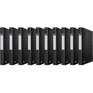 Oxford 10 x A4 Black Plastic Box Spine Width 4 cm Oxford 10 x A4 Black Plastic Box Spine Width 4 cm