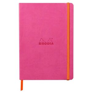 Rhodia 117445C Fuchsia Soft Notebook A5 Dotted Dot 160 pages Ivory Clairefontaine Paper 90 g/m Bookmark, Elastic Closure Faux Leather Cover rama Collection Rhodia 117445C Fuchsia Soft Notebook A5 Dotted Dot 160 pages Ivory Clairefontaine Paper 90 g/m Bookmark, Elastic Closure Faux Leather Cover rama Collection