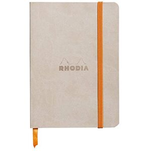 Rhodia 117305C Beige Flexible Notebook A6 Lined 144 pages Ivory Clairefontaine Paper 90 g/m Bookmark, Elastic Closure Faux Leather Cover rama Collection Rhodia 117305C Beige Flexible Notebook A6 Lined 144 pages Ivory Clairefontaine Paper 90 g/m Bookmark, Elastic Closure Faux Leather Cover rama Collection