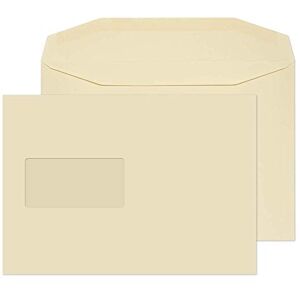 Blake Purely Everyday C5 162 x 229 mm 100 gsm Gummed Mailer Window Envelopes (C6178W) Cream Pack of 500 Blake Purely Everyday C5 162 x 229 mm 100 gsm Gummed Mailer Window Envelopes (C6178W) Cream Pack of 500