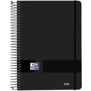 Oxford Live & Go 2026 Day Per Page A5 Plastic Cover with Spiral Bound Spanish Black Oxford Live & Go 2026 Day Per Page A5 Plastic Cover with Spiral Bound Spanish Black