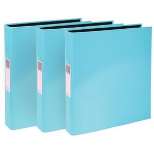Exacompta A4 Ring Binder, 30mm Spine, 2 Ring, Document Folder, Pack of 3 in Pastel Turquoise, Stationery Folders for Filing Paperwork and Document Organisation 226/0042Z Exacompta A4 Ring Binder, 30mm Spine, 2 Ring, Document Folder, Pack of 3 in Pastel Turquoise, Stationery Folders for Filing Paperwork and Document Organisation 226/0042Z