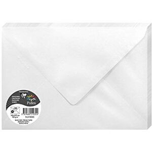 Clairefontaine 51032C Iridescent White Paper Pack of 20 Gummed Envelopes C5 (16,2x22,9cm) 120gsm Invitation Events Correspondence Pollen Range Premium Clairefontaine 51032C Iridescent White Paper Pack of 20 Gummed Envelopes C5 (16,2x22,9cm) 120gsm Invitation Events Correspondence Pollen Range Premium