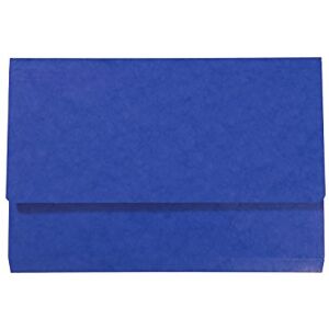 Exacompta Iderama Document Wallets, 265 gsm, Foolscap Dark Blue, Pack of 10 Exacompta Iderama Document Wallets, 265 gsm, Foolscap Dark Blue, Pack of 10