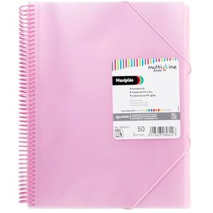Grafoplás A4 Display Book Light Pink 50 Extra Polypropylene Sleeves Flexible Plastic Cover PVC Spiral Multiline Maxiplas Perfect as School and Office Supplies Grafoplás A4 Display Book Light Pink 50 Extra Polypropylene Sleeves Flexible Plastic Cover PVC Spiral Multiline Maxiplas Perfect as School and Office Supplies