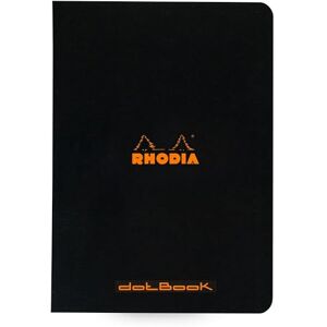 Rhodia 119186Cpack A pack of 10 Black Staplebound Notebooks A5 Dotted 96 pages 80 gsm Clairefontaine White paper Waterproof Soft Coated Card Cover Rhodia 119186Cpack A pack of 10 Black Staplebound Notebooks A5 Dotted 96 pages 80 gsm Clairefontaine White paper Waterproof Soft Coated Card Cover