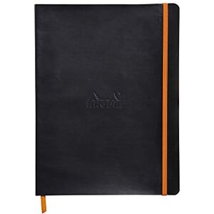 Rhodia 117552C Black Soft Notebook 19x25 cm Dot Dot 160 pages Ivory Clairefontaine Paper 90 g/m Bookmark, Elastic Closure Faux Leather Cover rama Collection Rhodia 117552C Black Soft Notebook 19x25 cm Dot Dot 160 pages Ivory Clairefontaine Paper 90 g/m Bookmark, Elastic Closure Faux Leather Cover rama Collection