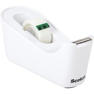 Scotch Tape Dispenser + Magic Invisible Tape, 1 Roll 19 mm x 33 m Refillable Dispenser for Home and Office White Scotch Tape Dispenser + Magic Invisible Tape, 1 Roll 19 mm x 33 m Refillable Dispenser for Home and Office White