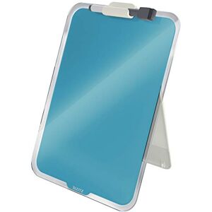 Leitz Glass Dry Wipe Personal Desktop Easel Whiteboard, Cosy Range, Calm Blue, 39470061 Leitz Glass Dry Wipe Personal Desktop Easel Whiteboard, Cosy Range, Calm Blue, 39470061