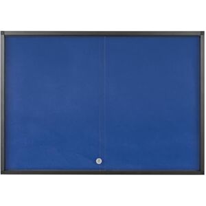 Bi-Office Exhibit Extra Pinnable Display Case, 6xA4, Blue Felt Surface, Glass Door, Aluminium Anthracite Frame Bi-Office Exhibit Extra Pinnable Display Case, 6xA4, Blue Felt Surface, Glass Door, Aluminium Anthracite Frame