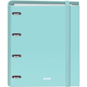 DOHE Binder with Refill 4-Ring Folder, A4 (28x32 cm), 100 Sheets 5x5 mm Grid Paper, 4 Colour Dividers, Extra Storage Pocket and Elastic Closure Serenity Green DOHE Binder with Refill 4-Ring Folder, A4 (28x32 cm), 100 Sheets 5x5 mm Grid Paper, 4 Colour Dividers, Extra Storage Pocket and Elastic Closure Serenity Green