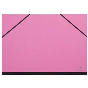 Clairefontaine Ref 144406C Art Folder with Elastic Straps Closure Fuchsia Colour Customisable Vellum Card Surface, Suitable for 50 x 65cm Sized Documents Clairefontaine Ref 144406C Art Folder with Elastic Straps Closure Fuchsia Colour Customisable Vellum Card Surface, Suitable for 50 x 65cm Sized Documents