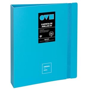 Grafoplás Grafoplas A4 Ring Binder 4 D Rings 40 mm Minimal Unequal Pastel Blue 360 Opening Durable and Ultralight Polyfoam Recyclable Perfect for Archiving School Documents Grafoplás Grafoplas A4 Ring Binder 4 D Rings 40 mm Minimal Unequal Pastel Blue 360 Opening Durable and Ultralight Polyfoam Recyclable Perfect for Archiving School Documents