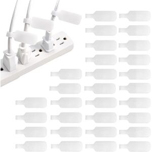 Wrap-It Storage Cable Labels Medium, White (30-Pack) Write On Cord Labels, Wire Tags for Cable Management and Organizer for Electronics, Computers and More Wrap-It Storage Cable Labels Medium, White (30-Pack) Write On Cord Labels, Wire Tags for Cable Management and Organizer for Electronics, Computers and More