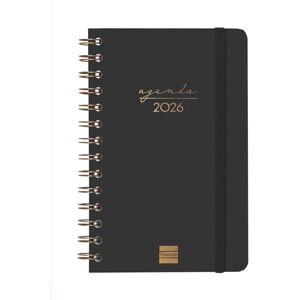 Finocam Spiral Agenda 2026 Week to View Horizontal January December (12 months) 2026 Yearly Planner with Rubber Spiral Double Hardcover Black English Finocam Spiral Agenda 2026 Week to View Horizontal January December (12 months) 2026 Yearly Planner with Rubber Spiral Double Hardcover Black English