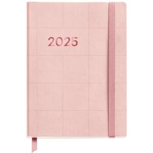 Miquelrius 2025 Diary, Yearly Diary 122 x 168 mm, Day Page, Flexible Cover with Stitched Leather, 80 g/m² Paper, Spanish, English and Portuguese, Pink Miquelrius 2025 Diary, Yearly Diary 122 x 168 mm, Day Page, Flexible Cover with Stitched Leather, 80 g/m² Paper, Spanish, English and Portuguese, Pink