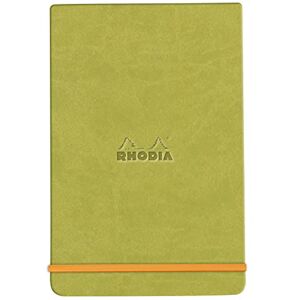 Rhodia 194353C Hard Notebook Webnotepad Anise A6 Lined 192 Detachable Pages Clairefontaine Ivory Paper 90 g/m Bookmark, Elastic Closure Faux Leather Cover rama Rhodia 194353C Hard Notebook Webnotepad Anise A6 Lined 192 Detachable Pages Clairefontaine Ivory Paper 90 g/m Bookmark, Elastic Closure Faux Leather Cover rama