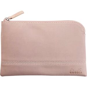Rhodia 116530C Faux Leather Zipped Pouch Pink Size S (11 x 17 cm) Genuine Stitching Orange Fabric Inside Storage for Documents, Small Supplies Rhodia 116530C Faux Leather Zipped Pouch Pink Size S (11 x 17 cm) Genuine Stitching Orange Fabric Inside Storage for Documents, Small Supplies