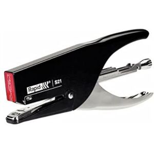 Rapid S21 Stapling Pliers, 30 Sheet Capacity, Uses No. 21 Staples, Super Flat Clinch Stapling, Metal, Black, 24812601 Rapid S21 Stapling Pliers, 30 Sheet Capacity, Uses No. 21 Staples, Super Flat Clinch Stapling, Metal, Black, 24812601