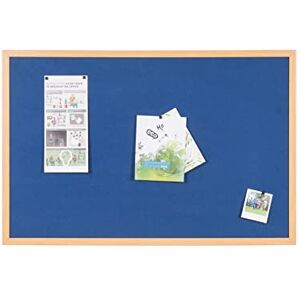 Bi-Office Earth Executive Felt Notice Board, Blue Felt Surface, MDF Frame with Oak Finish, 2400 x 1200mm Bi-Office Earth Executive Felt Notice Board, Blue Felt Surface, MDF Frame with Oak Finish, 2400 x 1200mm