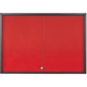 Bi-Office Exhibit Extra Pinnable Display Case, 12xA4, Red Felt Surface, Glass Door, Aluminium Anthracite Frame Bi-Office Exhibit Extra Pinnable Display Case, 12xA4, Red Felt Surface, Glass Door, Aluminium Anthracite Frame