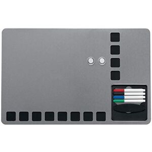 Rexel Nobo Small Magnetic Whiteboard With Pin Board Squares, Frameless, Wall Mountable, Integrated Storage, Includes Pens, Magnets, Eraser & Fixing Kit, 610 x 390 mm, White, 1903812 Rexel Nobo Small Magnetic Whiteboard With Pin Board Squares, Frameless, Wall Mountable, Integrated Storage, Includes Pens, Magnets, Eraser & Fixing Kit, 610 x 390 mm, White, 1903812