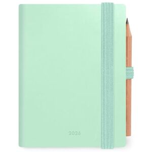 LEGAMI Mini 2026 Daily Double Diary, Pastel Mint, 12 months, Address Book and Pencil Included, Closure with Elastic Band, Journal from January 2026 to December 2026, FSC Certified Paper, 7 x 10 LEGAMI Mini 2026 Daily Double Diary, Pastel Mint, 12 months, Address Book and Pencil Included, Closure with Elastic Band, Journal from January 2026 to December 2026, FSC Certified Paper, 7 x 10