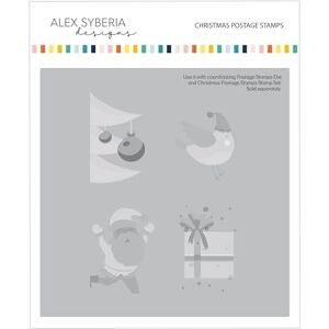 Alex Syberia Designs Christmas Postage Stamps Stencil Set Alex Syberia Designs Christmas Postage Stamps Stencil Set