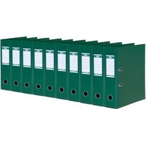 Elba A4 Strong Line 8cm Wide Plastic Folders Dark Green (Pack of 10) Elba A4 Strong Line 8cm Wide Plastic Folders Dark Green (Pack of 10)