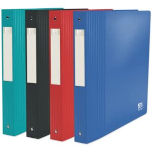 Oxford Pack of 10 School Life Recycled + A4XL 40 mm Spine 4 Rings Recycled Polypropylene Cover Assorted Colours Oxford Pack of 10 School Life Recycled + A4XL 40 mm Spine 4 Rings Recycled Polypropylene Cover Assorted Colours