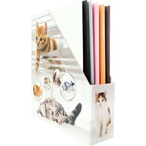 HERMA 19717 Magazine File A4 with Cat Motif, 7.5 cm Wide, Foldable, Sturdy Cardboard, Slim Magazine Holder for Girls and Boys, Standing Folder for Storing Documents, Documents, Folders HERMA 19717 Magazine File A4 with Cat Motif, 7.5 cm Wide, Foldable, Sturdy Cardboard, Slim Magazine Holder for Girls and Boys, Standing Folder for Storing Documents, Documents, Folders