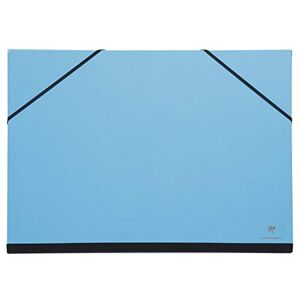 Clairefontaine Ref 144407C Art Folder with Elastic Straps Closure Light Blue Colour Customisable Vellum Card Surface, Suitable for 50 x 65cm Sized Documents Clairefontaine Ref 144407C Art Folder with Elastic Straps Closure Light Blue Colour Customisable Vellum Card Surface, Suitable for 50 x 65cm Sized Documents