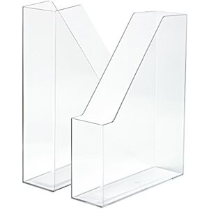 HAN i-Line 16501-23 Magazine File Pack of 2 Elegant Modern High-End Magazine File for Notebooks, Magazines and Folders up to A4/C4 Format Transparent Crystal Clear HAN i-Line 16501-23 Magazine File Pack of 2 Elegant Modern High-End Magazine File for Notebooks, Magazines and Folders up to A4/C4 Format Transparent Crystal Clear