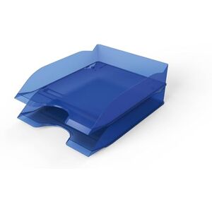 Durable Basic Letter Trays A4, Set of 6 Stackable Desktop Letter Trays, in Trays for Letters, Magazine Files, etc, Translucent Blue Durable Basic Letter Trays A4, Set of 6 Stackable Desktop Letter Trays, in Trays for Letters, Magazine Files, etc, Translucent Blue