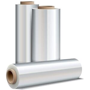 OFITURIA 4 x Mini Rolls of Transparent Film for Wrapping Small 100 mm x 100 Metres Length – Manual Stretch Film Rolls for Packaging OFITURIA 4 x Mini Rolls of Transparent Film for Wrapping Small 100 mm x 100 Metres Length – Manual Stretch Film Rolls for Packaging