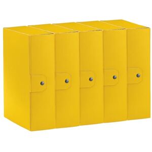 Esselte C30 EUROBOX 390330090 Project Folder for Filing, Button Closure, 25 x 35 cm, Spine 10 cm, Yellow, Pack of 5 Esselte C30 EUROBOX 390330090 Project Folder for Filing, Button Closure, 25 x 35 cm, Spine 10 cm, Yellow, Pack of 5