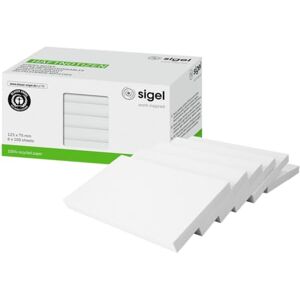 Sigel HN760 Sticky Notes Pad White, 6 x 100 Sheets, 12.5 x 7.5 cm, Recycled Paper Sticky Notes, Awarded with The Blue Angel, 6 Pads Sigel HN760 Sticky Notes Pad White, 6 x 100 Sheets, 12.5 x 7.5 cm, Recycled Paper Sticky Notes, Awarded with The Blue Angel, 6 Pads