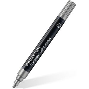STAEDTLER 349-81 Lumocolor Acrylic Paint Markers, 2.4mm Line Width Silver (Box of 10) STAEDTLER 349-81 Lumocolor Acrylic Paint Markers, 2.4mm Line Width Silver (Box of 10)